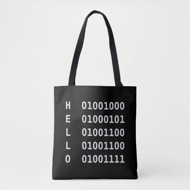 Bolsa Tote Código binário (Frente)