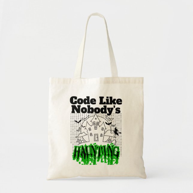 Bolsa Tote Código como ninguém assombrando.w (Frente)