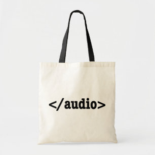 Bolsa Tote Código HTML5 de Fim de Áudio