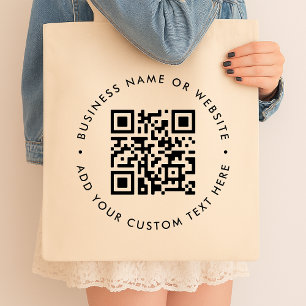 Bolsa Tote Código QR   Business Modern Minimize Scan Me