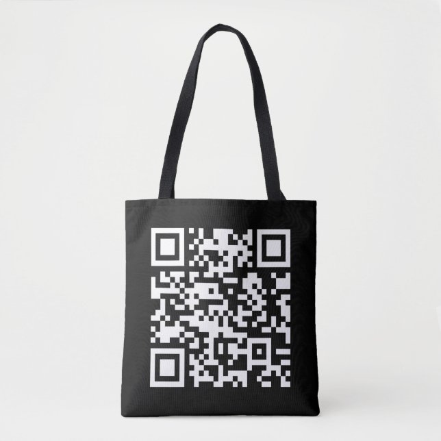 Bolsa Tote Código QR Criado instantaneamente (digitando seu U (Frente)
