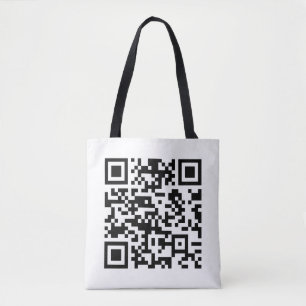 Bolsa Tote Código QR criado instantaneamente (inserindo sua U