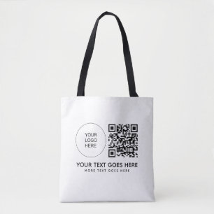 Bolsa Tote Código QR de Impressão frente e verso duplo Ombro