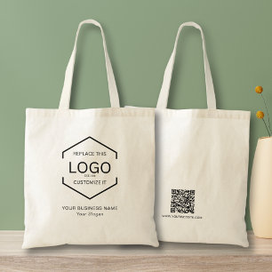 Bolsa Tote Código QR do logotipo comercial simples