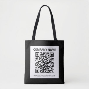 Bolsa Tote Código QR editável e Design personalizável simples