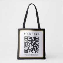 Código QR empresarial com texto superior e inferio