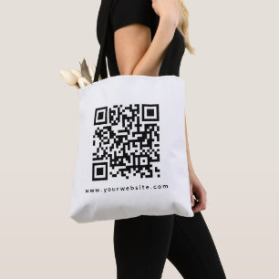 Bolsa Tote Código QR Logotipo da empresa Endereço do site fre