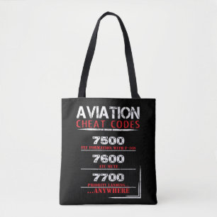 Bolsa Tote Códigos da fraude da aviação - camiseta engraçada