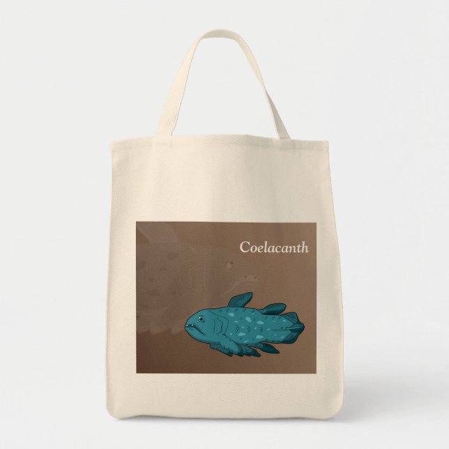Bolsa Tote Coelacanto - Antigos Peixes Localizados Com Esgoto (Frente)