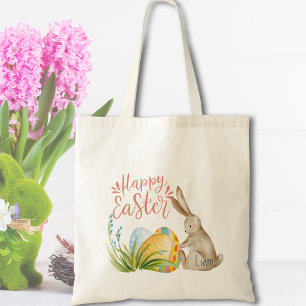 Bolsa Tote Coelhinho Cotovelado Ovos Páscoa Saco
