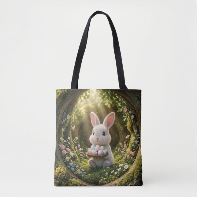 Bolsa Tote Coelhinho da Páscoa Fofo (Frente)