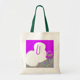 Bolsa Tote Coelhinho da Páscoa fofo com flores