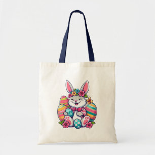 Bolsa Tote Coelhinho da Páscoa havaiano/tropical fofo e color