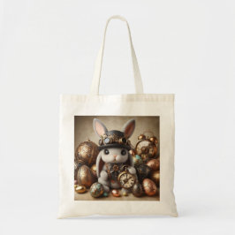 Bolsa Tote Coelhinho de Páscoa Bonito Steampunk