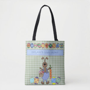 Bolsa Tote Coelhinho de Páscoa - Caça Personalizada de Ovos d