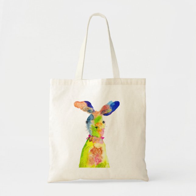 Bolsa Tote Coelhinho de Páscoa fofo (Frente)