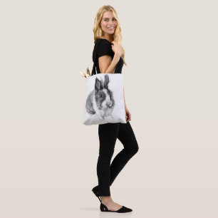 Bolsa Tote Coelhinho esquemático: coelho encantador desenhado