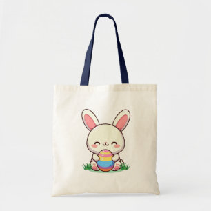 Bolsa Tote Coelhinho fofo de primavera/Páscoa com ovo
