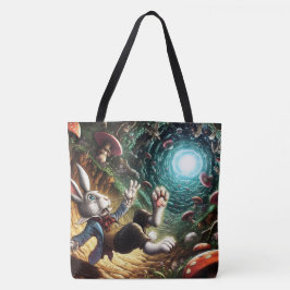 Bolsa Tote Coelhinho Pânico Caindo No Buraco Do Coelho