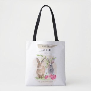 Bolsa Tote Coelhinhos de Páscoa bonitos   Felz pascoa Waterco