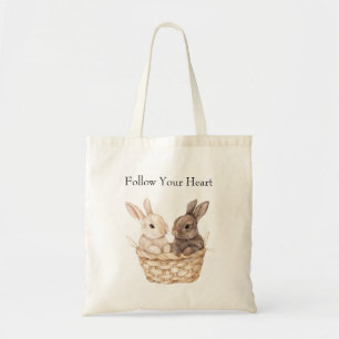 Bolsa Tote Coelhinhos em uma cesta