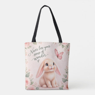 Bolsa Tote Coelho Adorável 'n Borboleta