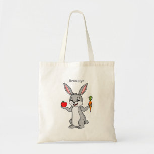 Bolsa Tote Coelho bonito com desenho vegetal