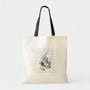 Bolsa Tote Coelho branco - oh! Oh! Eu estarei atrasado!