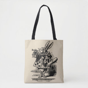 Bolsa Tote Coelho Branco Vintage de Alice no País das Maravil