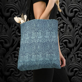 Bolsa Tote Coelho Brer por William Morris Blue Textile Patter
