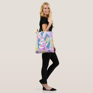 Bolsa Tote coelho com ovos de Páscoa
