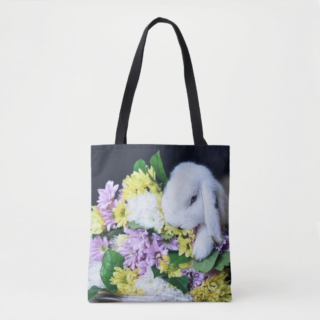 BOLSA TOTE COELHO COM SACOLA DAS FLORES (Frente)