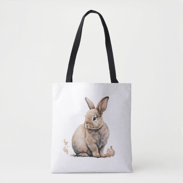Bolsa Tote Coelho da Páscoa (Frente)