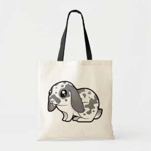 Bolsa Tote Coelho de desenho animado (orelha caída, pelo liso