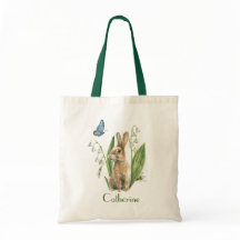 Coelho de Páscoa Floral de Aquarela Personalizado