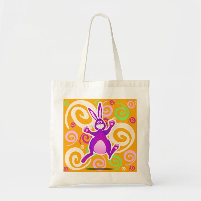 Bolsa Tote Coelho engraçado, saco (Frente)