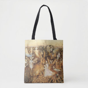 Bolsa Tote Coelho Entre as Fadas, Contos de Fadas Vintage