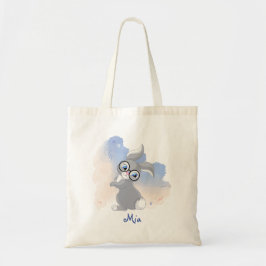 Bolsa Tote Coelho Fofo com Óculos Personalizado