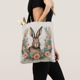 Bolsa Tote Coelho Fofo Cottagecore