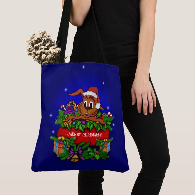 Bolsa Tote Coelho Natal (Close Up)