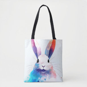 Bolsa Tote Coelho Natureza Selvagem Cores de Animais