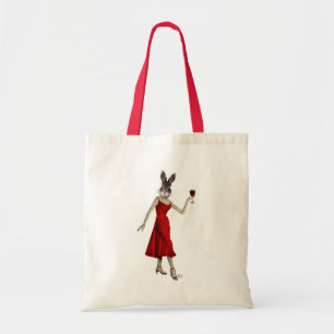 Bolsa Tote Coelho no Vestido Vermelho