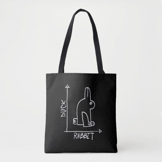 Bolsa Tote Coelho ou pato engraçado, díptico animal selvagem (Frente)