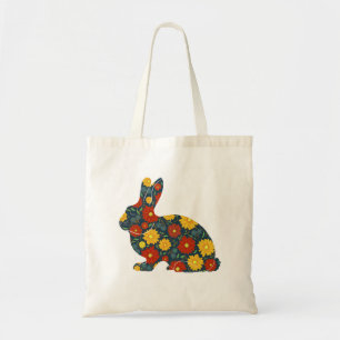 Bolsa Tote Coelho retrô e flores