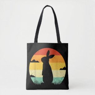Bolsa Tote Coelho Retro Estilo Vintage 80s Estilo Bunny Lover