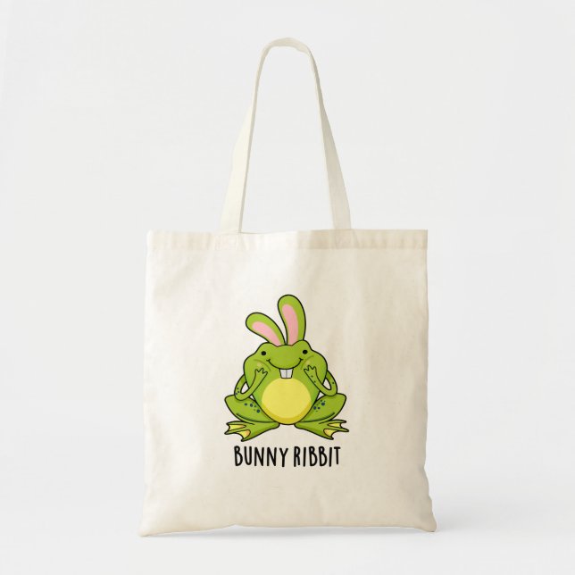Bolsa Tote Coelho Ribbit Engraçado Sapo Coelho (Frente)