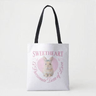 Bolsa Tote Coelho Rosa Fofo