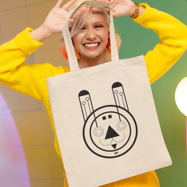 Bolsa Tote Coelho Usagi Geométrico Zodiac (Step out in style with this geometric Usagi Rabbit totebag.)