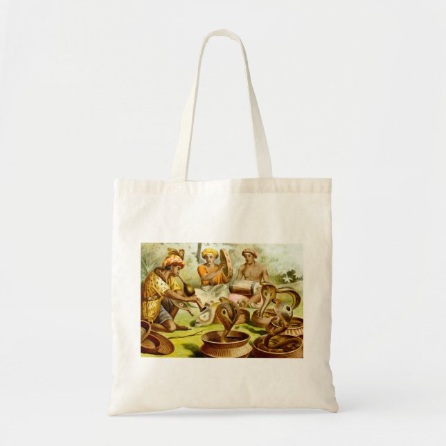 Bolsa Tote Coelhos de desenho da Vintage (Frente)