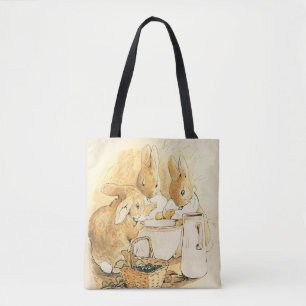 Bolsa Tote Coelhos e pudim de leite por Beatrix Potter